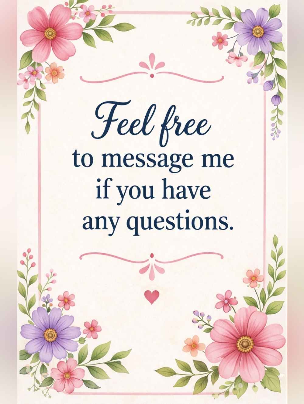 Let Me Know If You Have Any Questions🌟